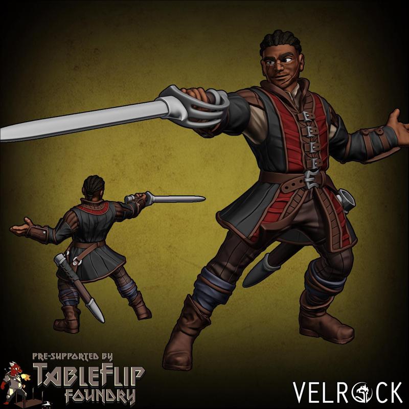 Devil Pact Warlock, 2 Poses (PRESUPPORTED)