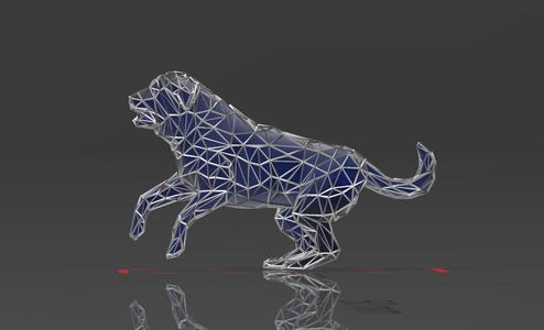 Spanish Mastiff - Low Voronoi Style - Single Spider Web - LowPoly - Perfect Design - Easy Print - Decor
