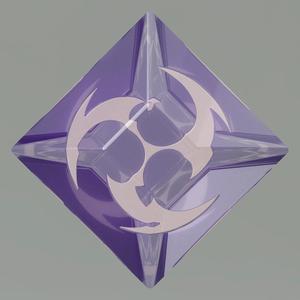 Genshin Impact square Electro Vision gem ONLY. Video game, props, cosplay