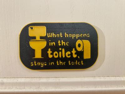 Funny toilet sign