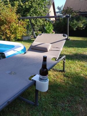 Cup Holder for Aldi Collapsible Sunbed / Getränkehalter für zusammenklappbare Sonnenliege von Aldi