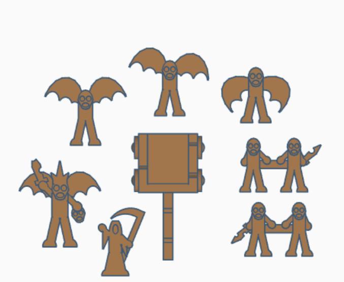 Undead Army Meeple - Special Zombies and Corpse Cart