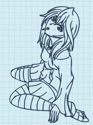 mizore shirayuki  - rosario + vampire - wall art