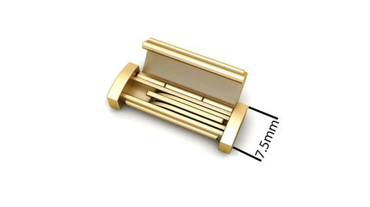 7 and half Gold Flip Lock Box for Jewelery