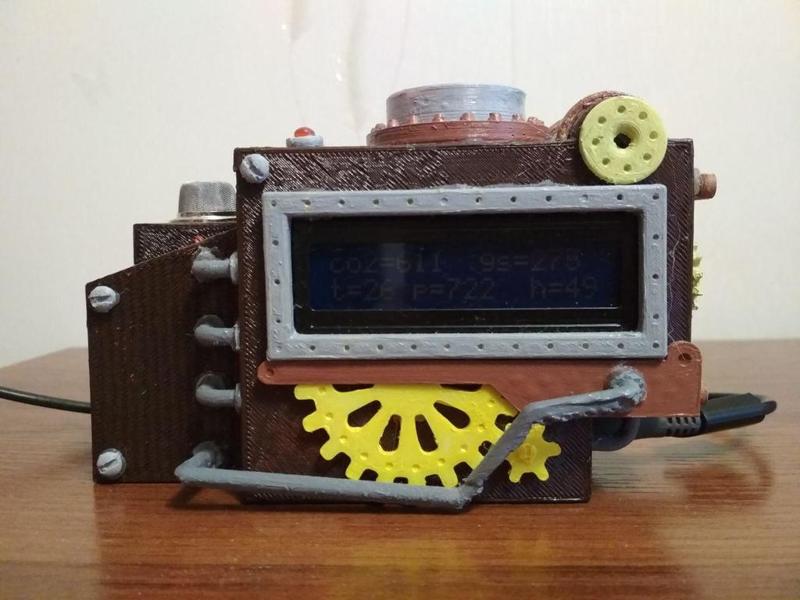 Steampunk home weather station