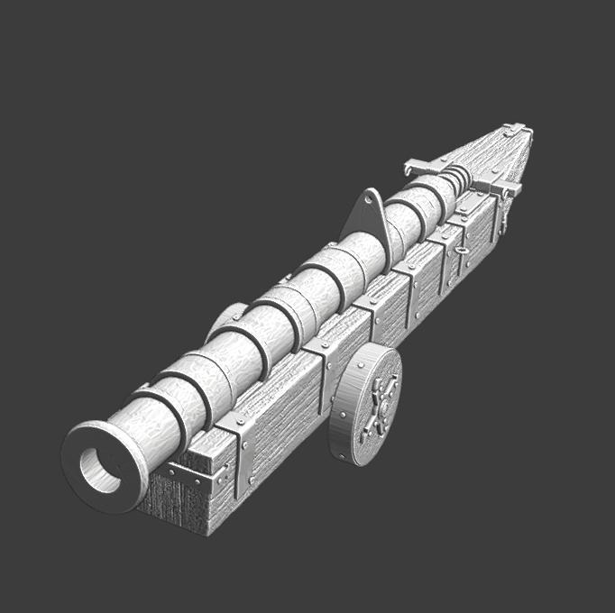 Medieval naval cannon - historical gunpowder artillery