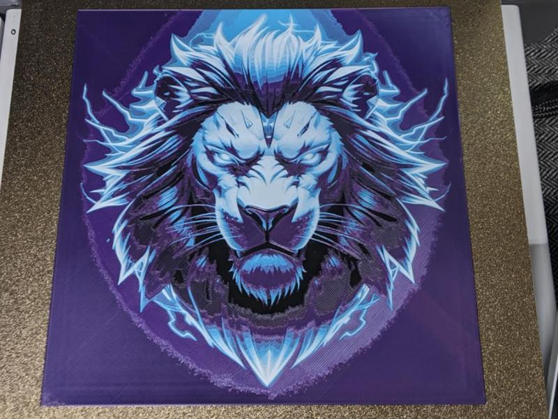 Lion Head HueForge with frame