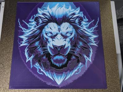 Lion Head HueForge with frame