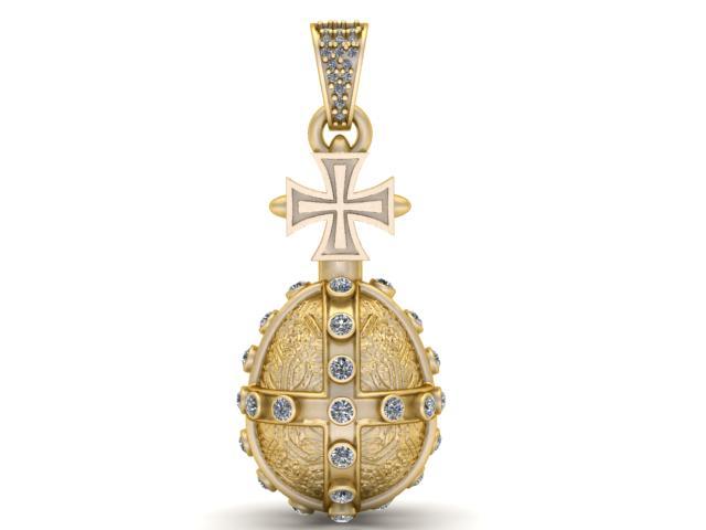 3D Gold Pendant 3D Printable Model