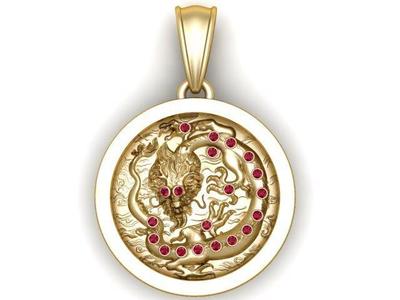 Dragon Pendant 3D  printable Model