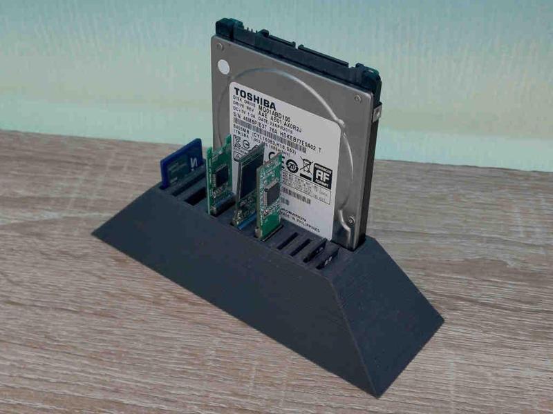 Simple stand for SD/MicroSD, USB, HDD 2.5"