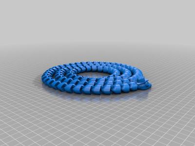 Extra Long Articulated Snake with Cowboy Hat