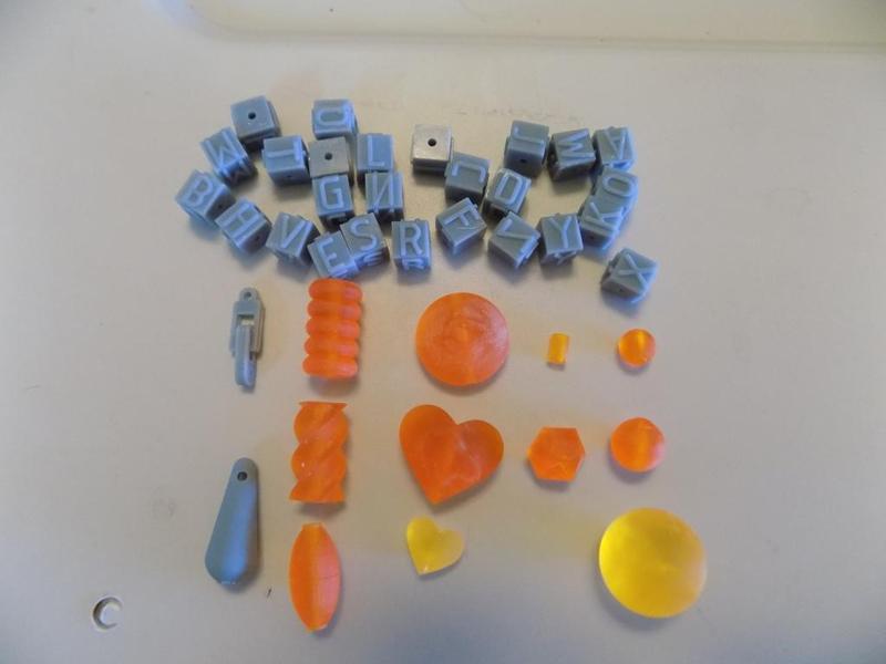 colection of beads and clasps for sla printer