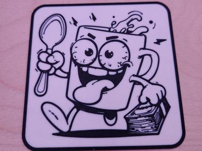 Coaster - Crazy Coffee Mug