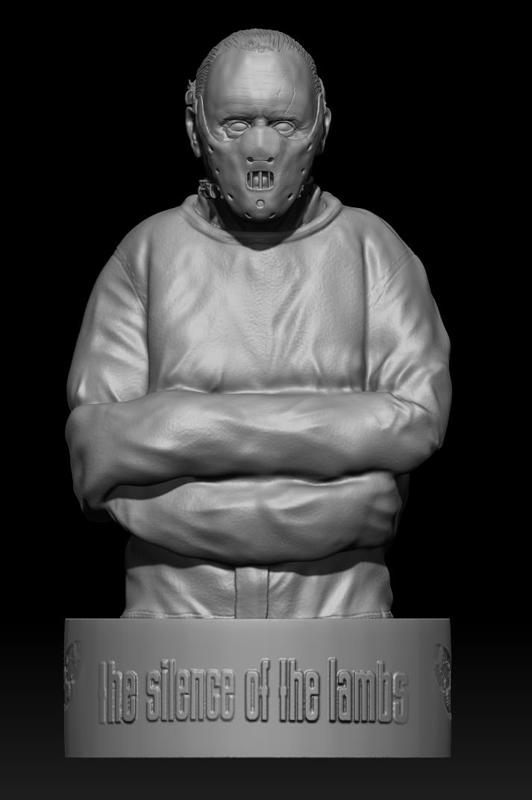 Hannibal Lecter Hopkins statue bust