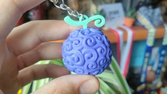 Gomu Gomu no Mi Keychain - Multi-Part 3D Printable Devil Fruit