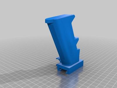 Nerf pistol grip with flashlight holder 14mm