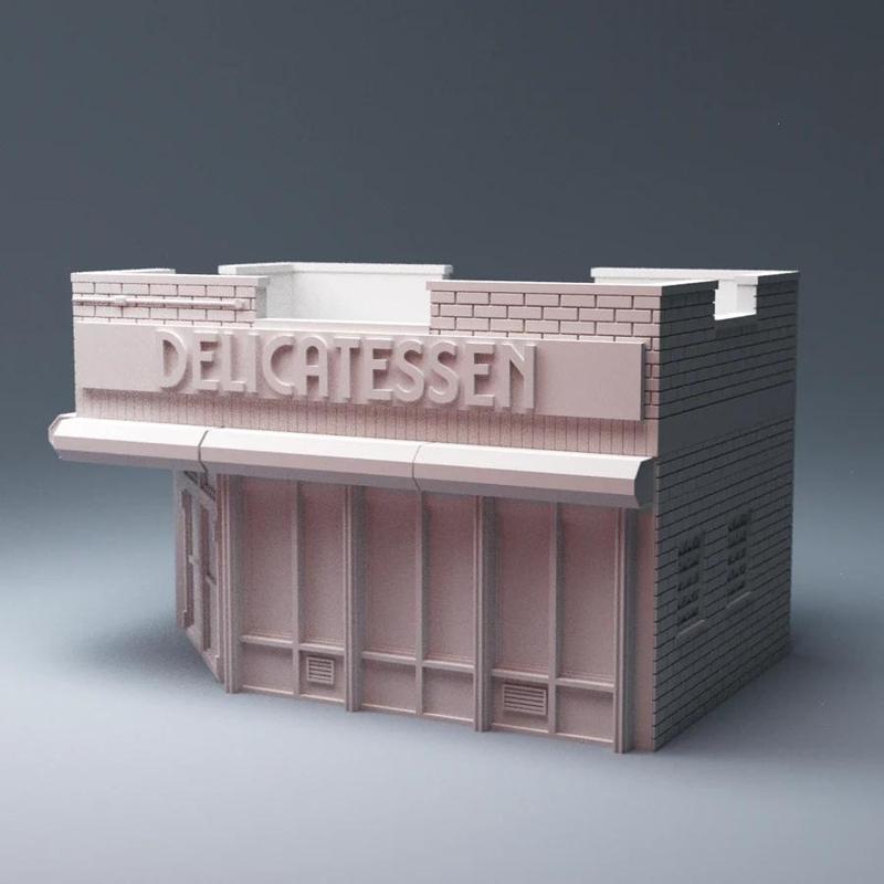 Urban Deli Restaurant Building 28mm