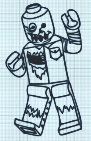 ZOMBIE - LEGO - WALL ART