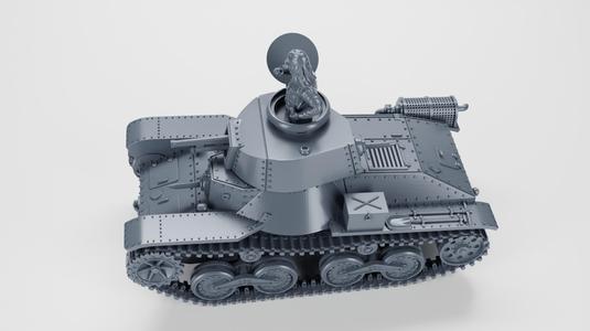 Type 4 Ke-Nu Light Tank + 2 Tankmen (Japan, WW2)