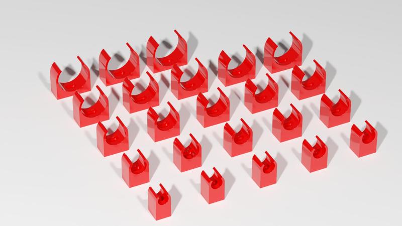 Customizable Conduit electric tube clip