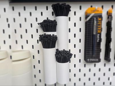 Stacked Zip Tie Organizer for IKEA Skadis