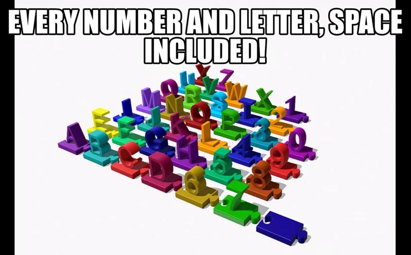 3D letters that you can click together!