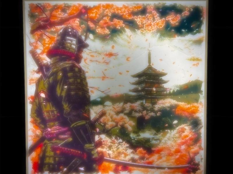 The Last Samurai of Fuji Among Sakuras