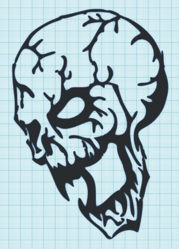 CRACKED SKULL - WALL ART
