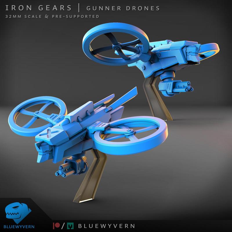 Iron Gears - Gunner Drones (Modular)