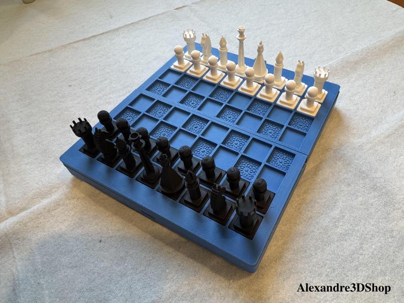 3D-Printable Travel Chess Set – Compact, Durable, and Support-Free