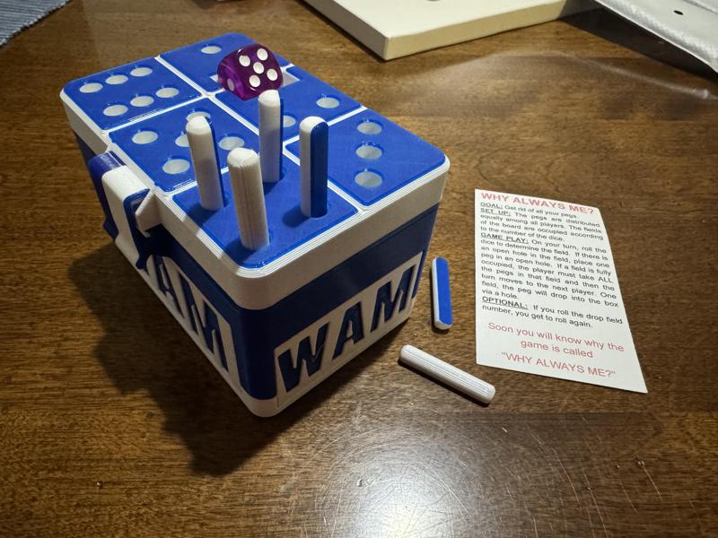 WAM - Why Always Me - Pig Hole - Dice Peg Game