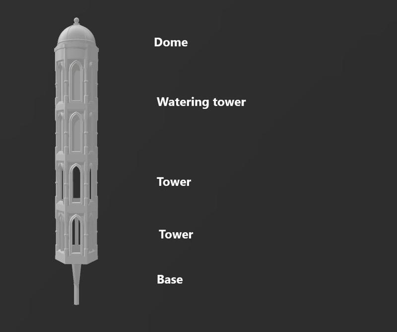 Moss pole for plants - Elven tower - stackable
