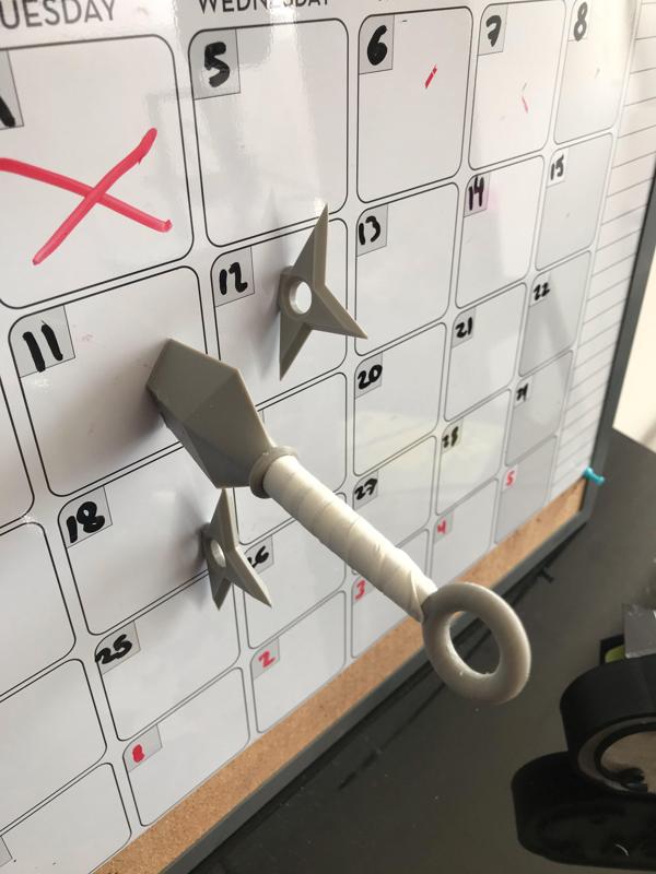 shuriken and kunai magnets