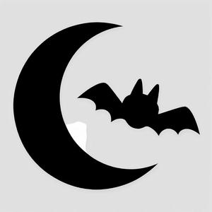 Bat on Moon 3D STL Wall Printable