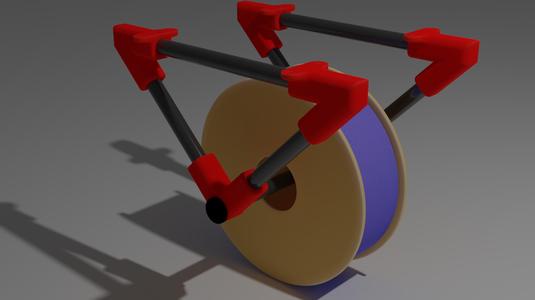 Top mount parametric spool holder