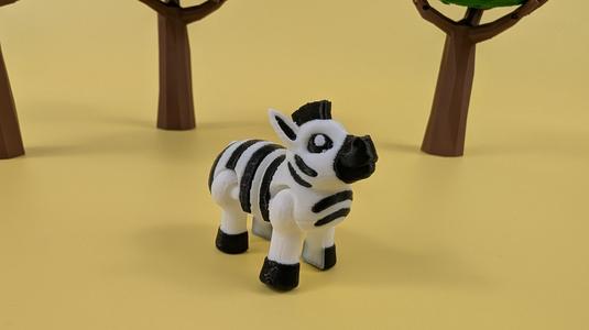 Zebra - Articulated Keychain Figure