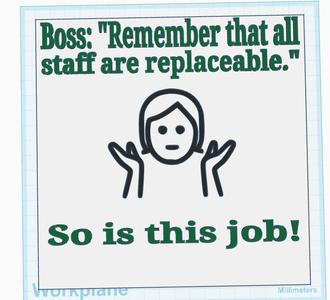 "Replaceable" Sign