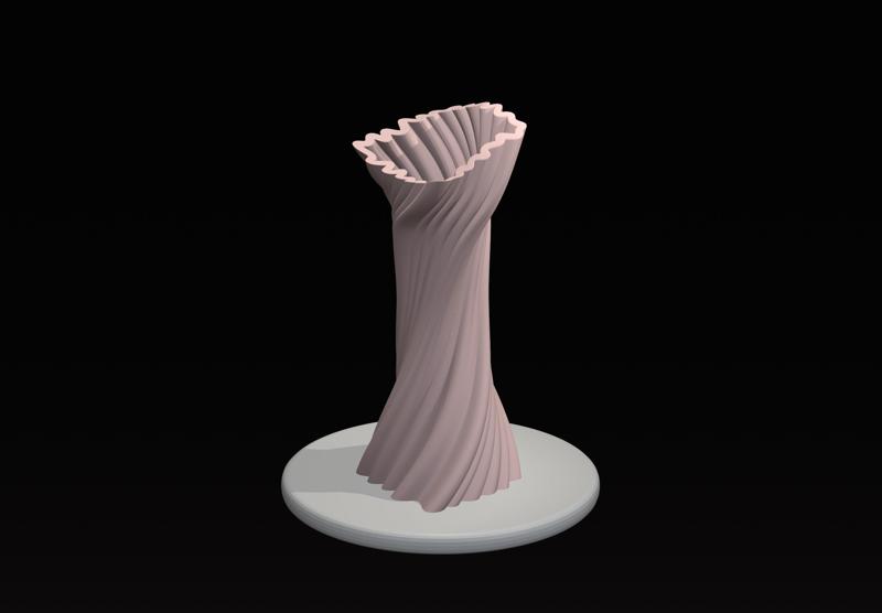 Spiral decorative vase