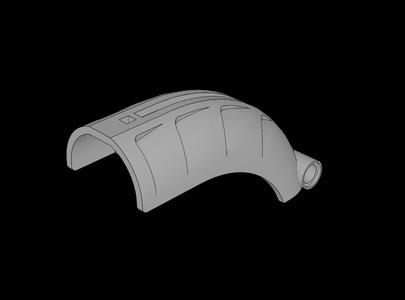 Lego Compatible (44140.dat) Constraction Rahkshi Back Cover with Groove
