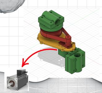 Adaptador para poder mover el brazo articulado que sujeta una tablet en una silla de ruedas