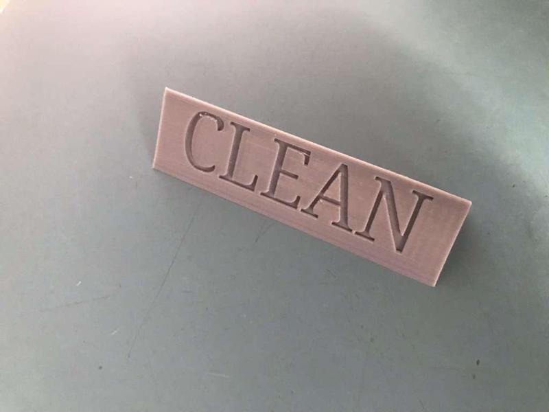 Minimalist Dishwasher Clean Sign