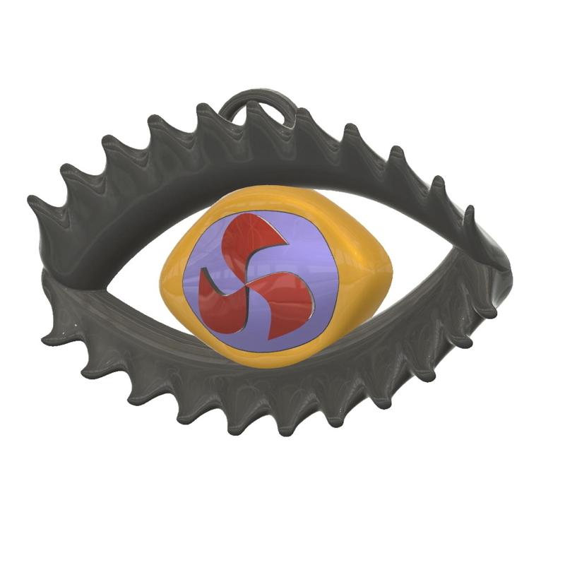 neck necklace pendant keychain "magic eye" femJ-59 3d-print and cnc