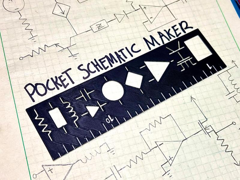 Pocket Schematic Maker - Circuit Stencils & Ruler