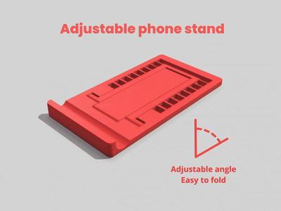 Phone stand with adjustable angle