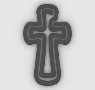 Cross - Paper clip, bookmark - STL