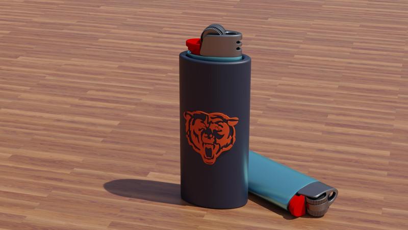 Chicago Bears Bic Lighter Case