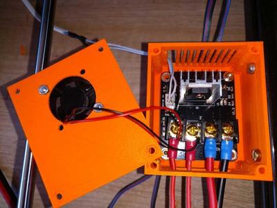 Mosfet enclosure/holder with fan
