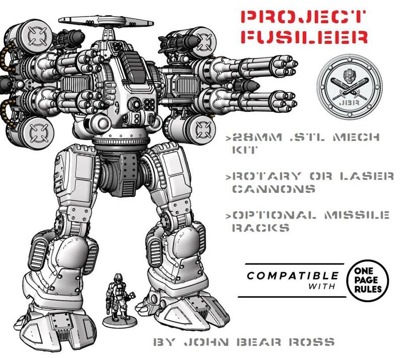 Project Fusileer-28mm Fire Support and Air Defense Mech