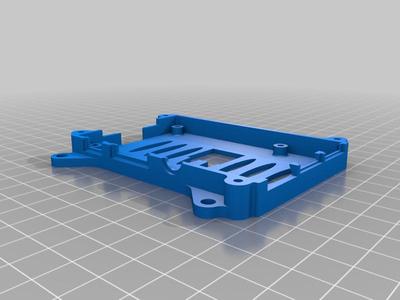Raspberry Pi (div) case, remixed: added a hole for heat sink